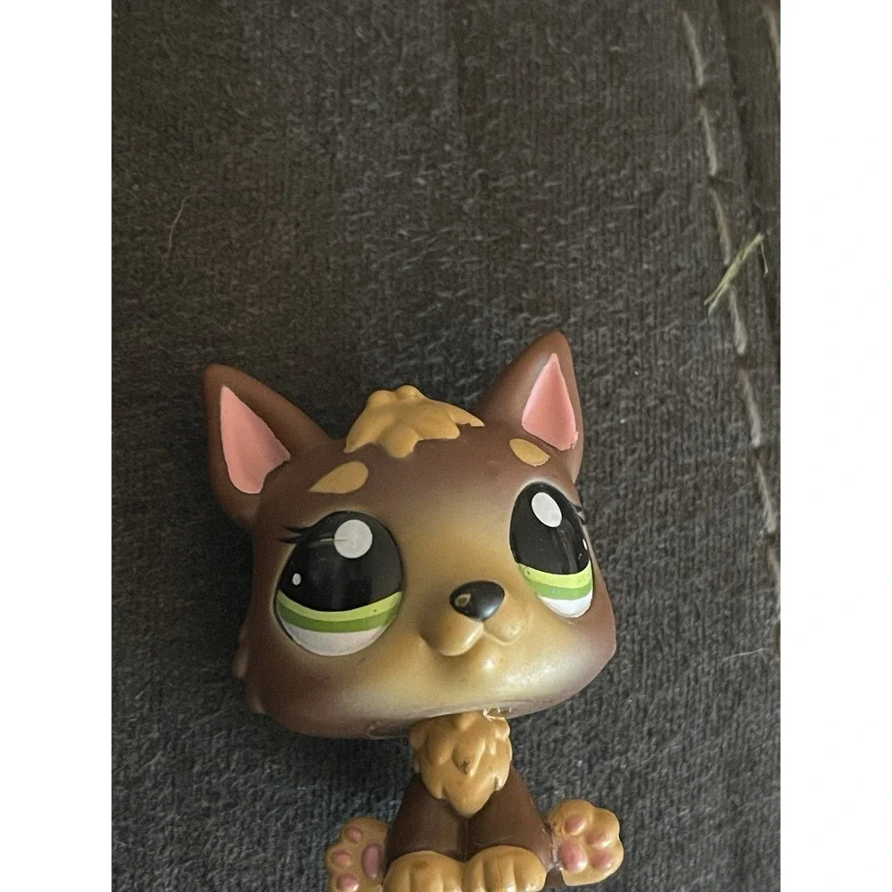 LPS #2137 German Shepherd Brown Puppy Dog Green Eyes Authentic Littlest Pet Shop